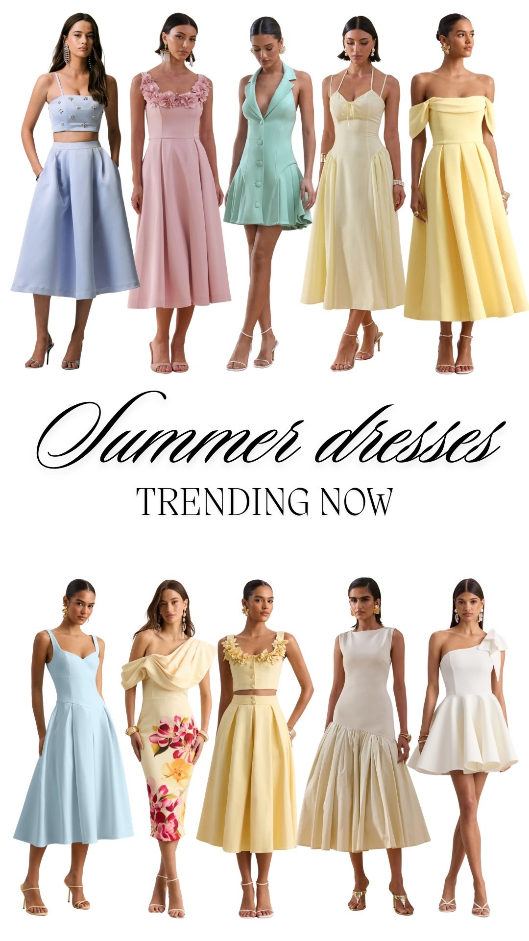Follow my shop irenecheshin on the @shop.LTK app to shop this and all my other posts, or head to my Link in Bio or Stories ✨

The ultimate edit of feminine, romantic summer dresses from Meshki and Club London 🤍

Think soft silhouettes, elegant fits, romantic details, butter yellow tones, dreamy blues, classic reds, soft neutrals, and chic greens — the kind of dresses that make you feel effortlessly feminine and confident all summer long.

Perfect for:
• summer wedding guest dresses
• romantic summer outfits
• feminine vacation style
• girls’ brunch looks
• Italy & Europe summer fashion
• luxury resort wear
• bridal events & bridesmaid inspiration
• elegant date night outfits

These dresses are classy, timeless, flirty, and perfect for that soft luxury summer aesthetic ✨☀️

Which look is your favorite?

#LTKdresses #LTKdatenight #LTKstyletip