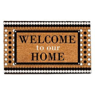 Welcome to Our Home Black & White Doormat By Designs Direct | 30" x 18" | Michaels® | Michaels Stores