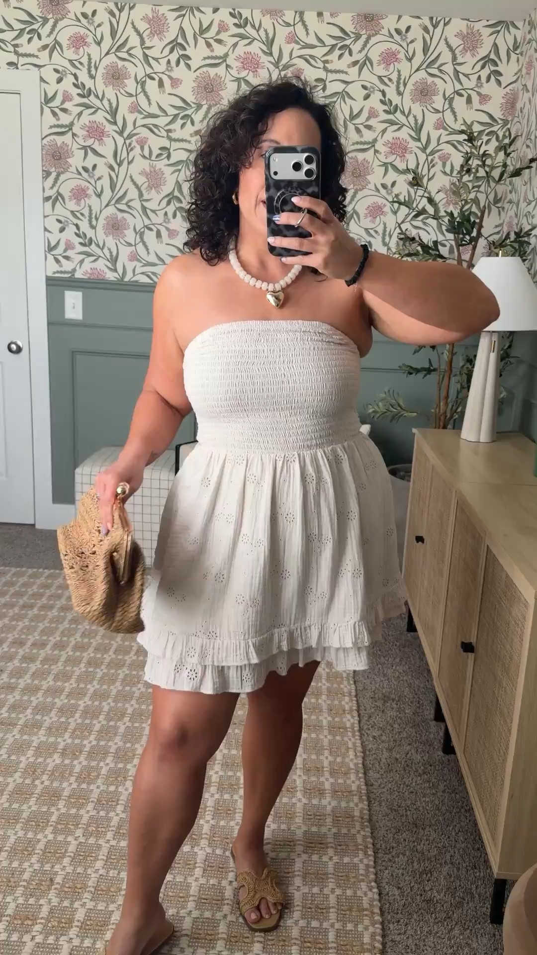 Summer dress from Target wearing size large! amandareederblog paired her favorite under $30 strapless bra with this dress along with a @Target clutch! 

#LTKootd #LTKmomlife #LTKMidsize
