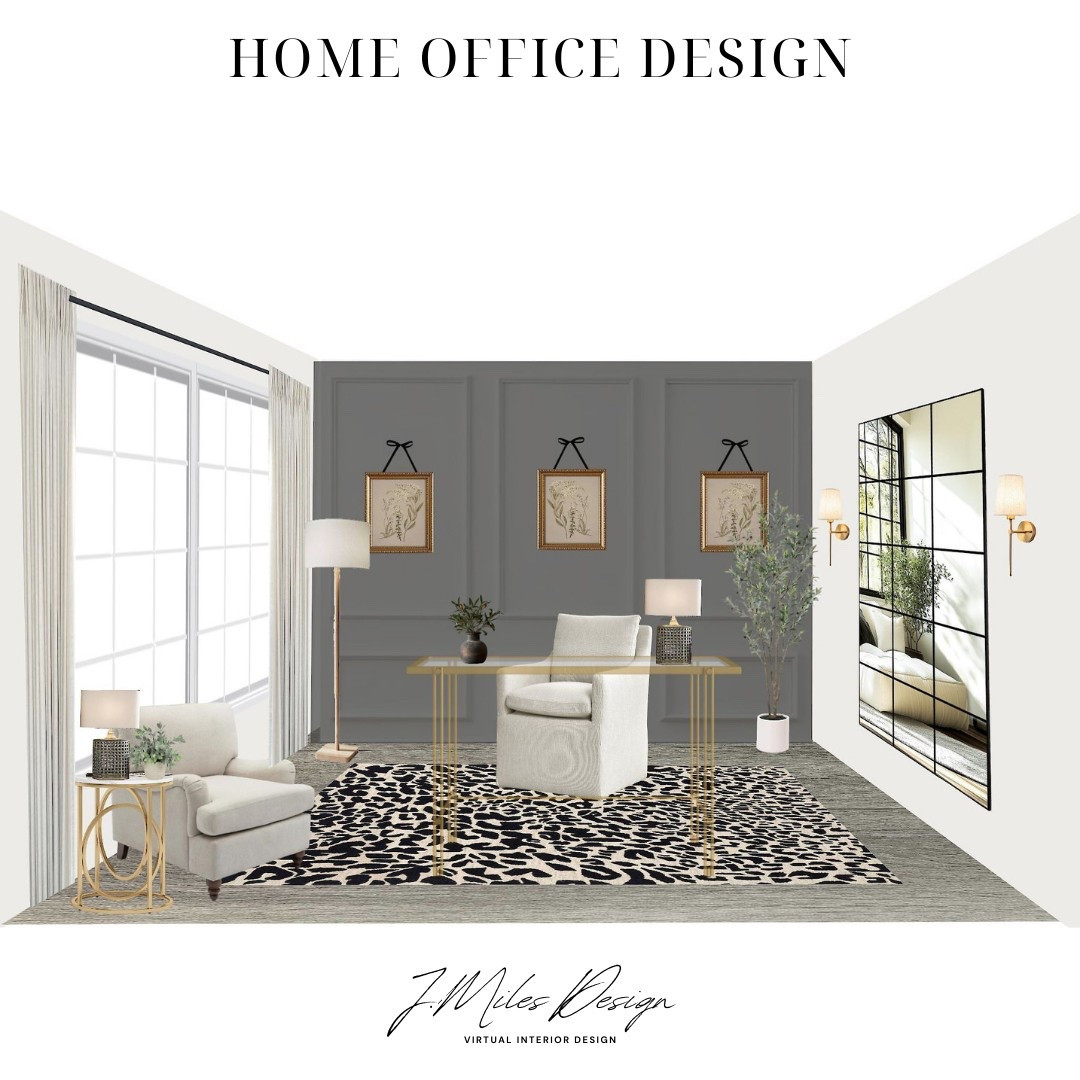 ✨ Elegant & chic home office goals! ✨ A perfect blend of modern sophistication with gold accents, a statement rug, and soft neutrals to create a productive yet stylish space. Who wouldn’t want to work here? 😍 #HomeOffice #LuxuryInteriors #NeutralDecor

#LTKHome