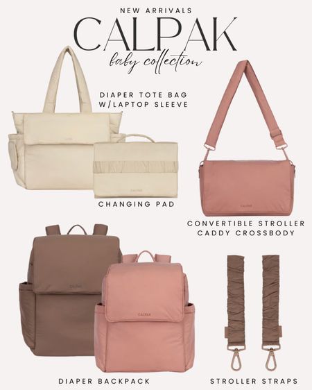 New arrivals from Calpak’s baby collection! 

Diaper tote bag with laptop sleeve | Diaper backpack (comes in mini size too) | Convertible stroller caddy crossbody | Portable changing pad clutch | Stroller straps for diaper bag 

#LTKitbag #LTKtravel #LTKbaby