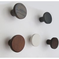 Modern Round Wall Hook, Wooden Coat Wood Towel Hook | Etsy (US)