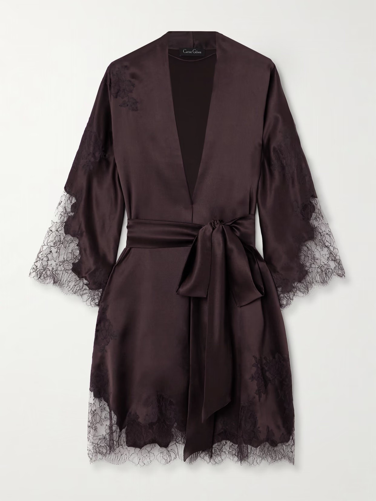 Silk kimono brown 