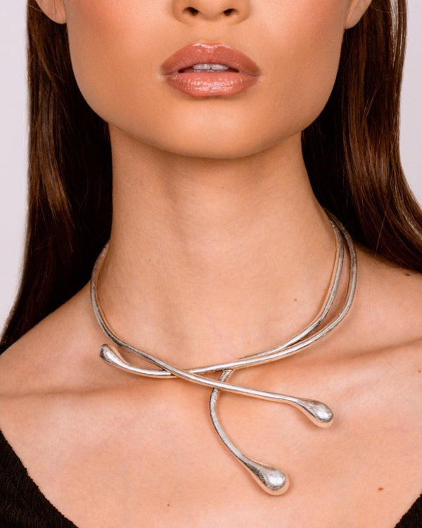 BURNISHED SILVER DROP NECKLACE | 8 Other Reasons