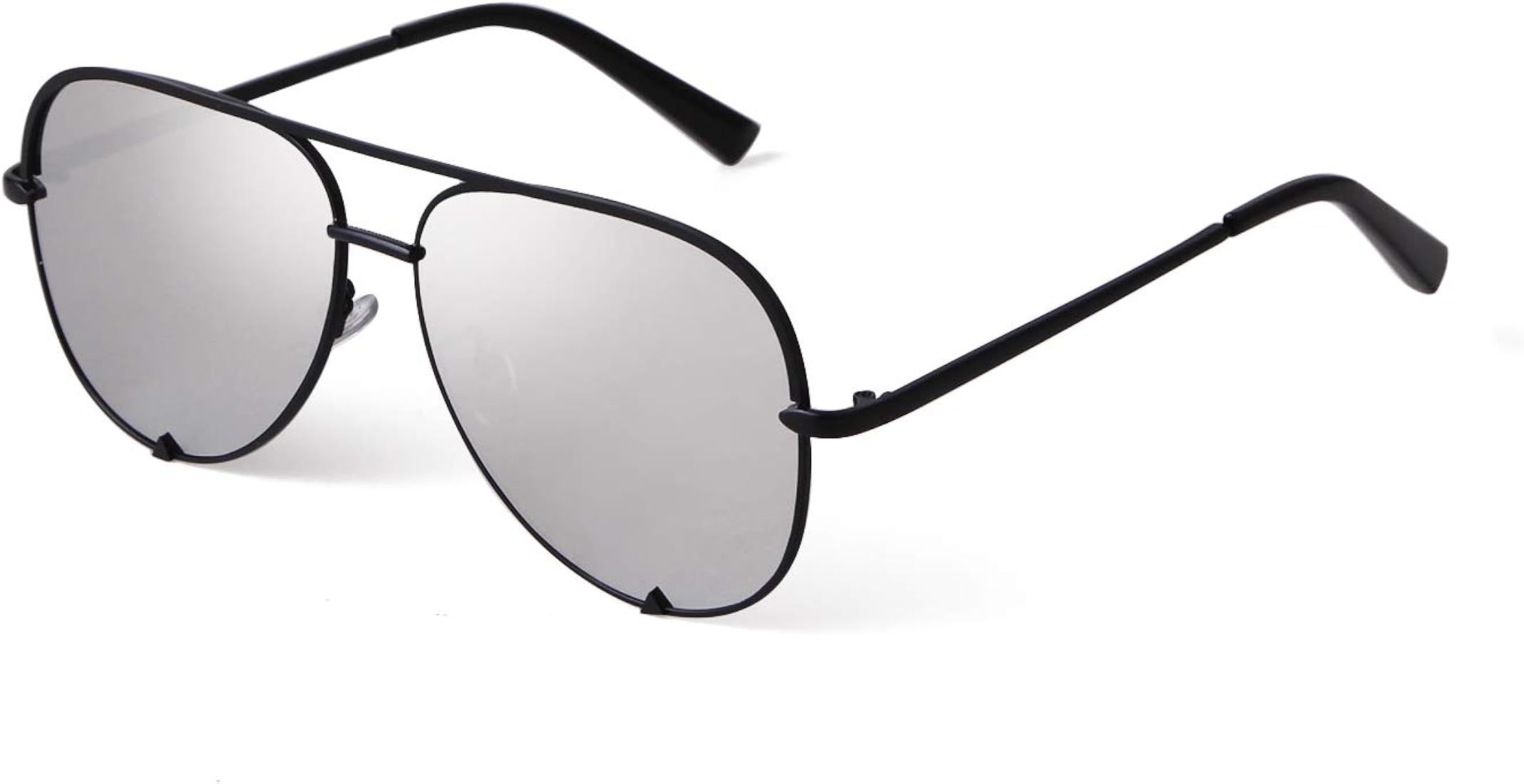 Amazon.com: SORVINO Black Aviator Sunglasses for Women Men Trendy Oversized Bulk Mirrored Shade S... | Amazon (US)