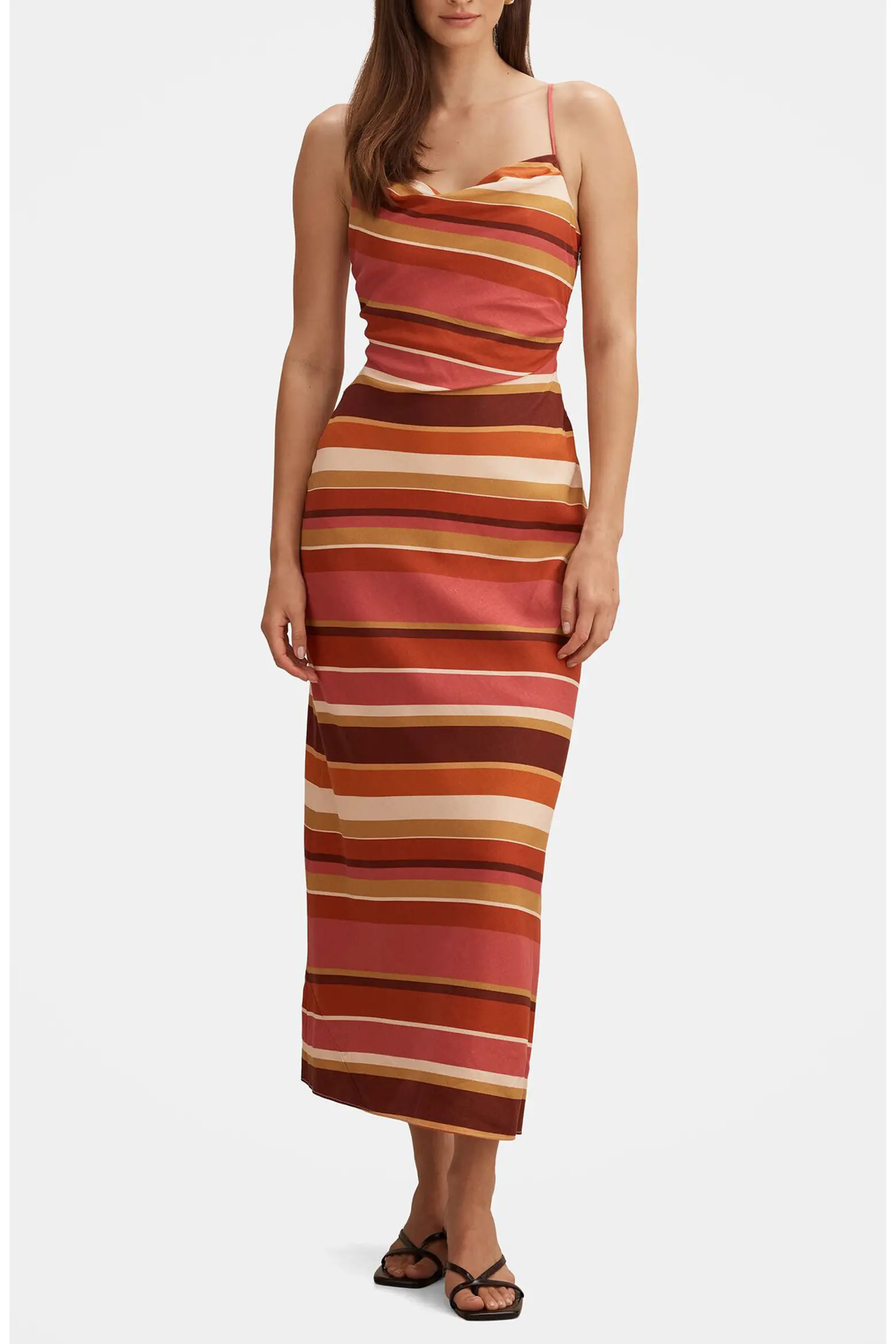Ever New Zoe Stripe Sleeveless Linen Blend Midi Dress (Women) | Nordstrom | Nordstrom