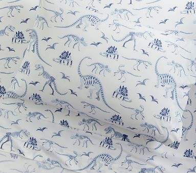 Dino Bones Glow-in-the-Dark Sheet Set & Pillowcases | Pottery Barn Kids