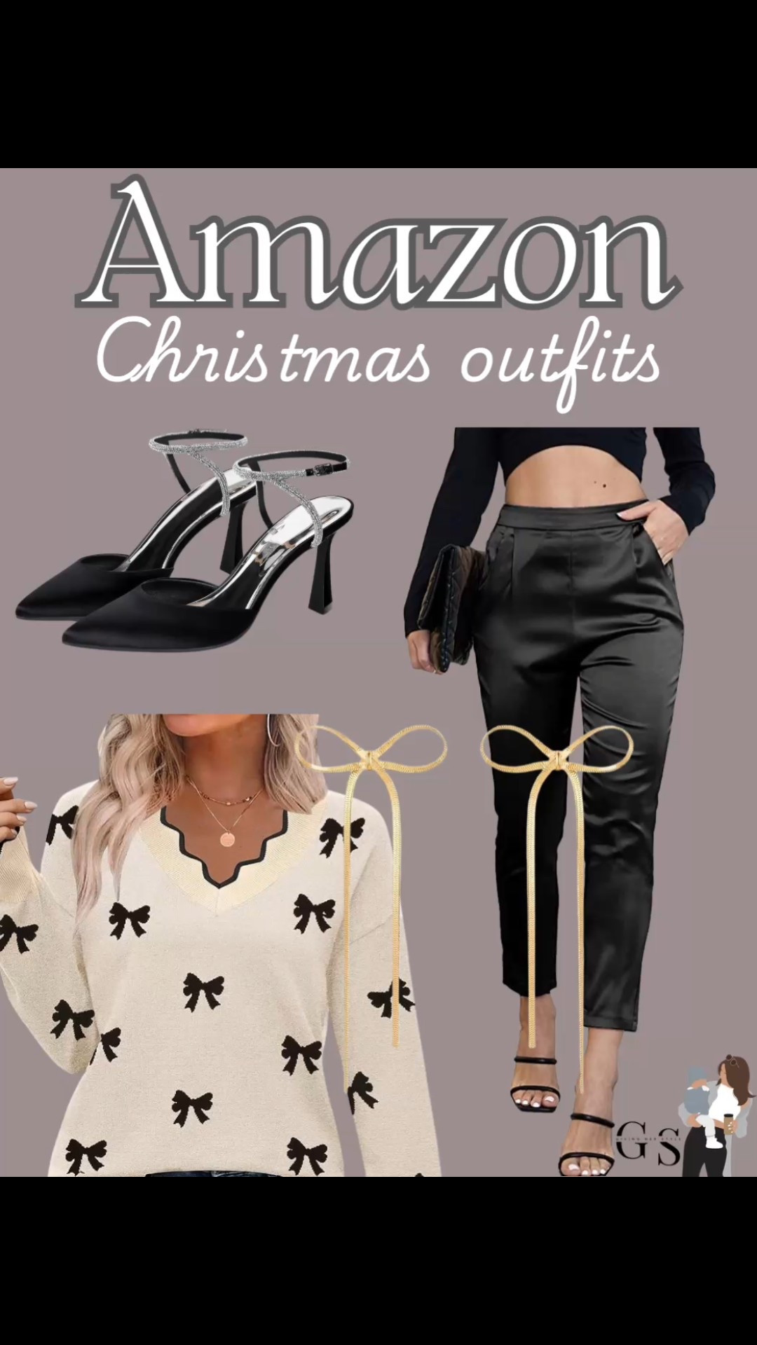 Holiday outfit from Amazon 

| amazon, sweater, green sweater, work Christmas party, Christmas dinner outfit, black jeans, gold earrings, skirt, satin, amazon fashion, amazon Christmas outfit, Christmas dress, amazon holiday outfit, sequin pants, winter fashion, Christmas party outfit, festive outfits, new years outfit, winter fashion, sweater, earrings, Christmas earrings, what to wear, heels, bows, bow heels, bow earrings, coquette 
#amazonfashion #amazonchristmas #christmasoutfit #holidayfashion

#LTKWorkwear #LTKFindsUnder100 #LTKHoliday
