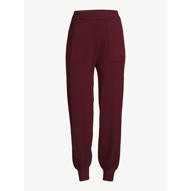 Free Assembly Women's Sweater Track Pants - Walmart.com | Walmart (US)
