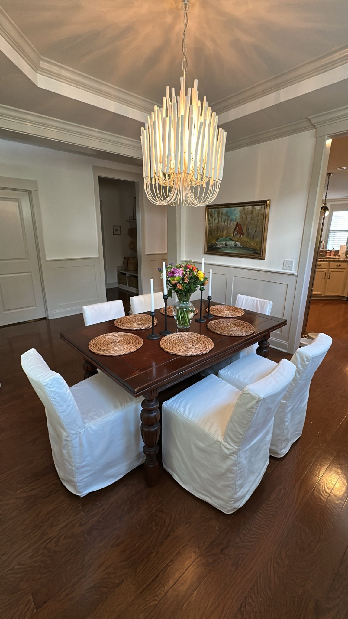 We have dining room furniture again! My new dining chairs are beautiful 😍 Table is a family heirloom. 

#LTKHome #LTKStyleTip #LTKOver40