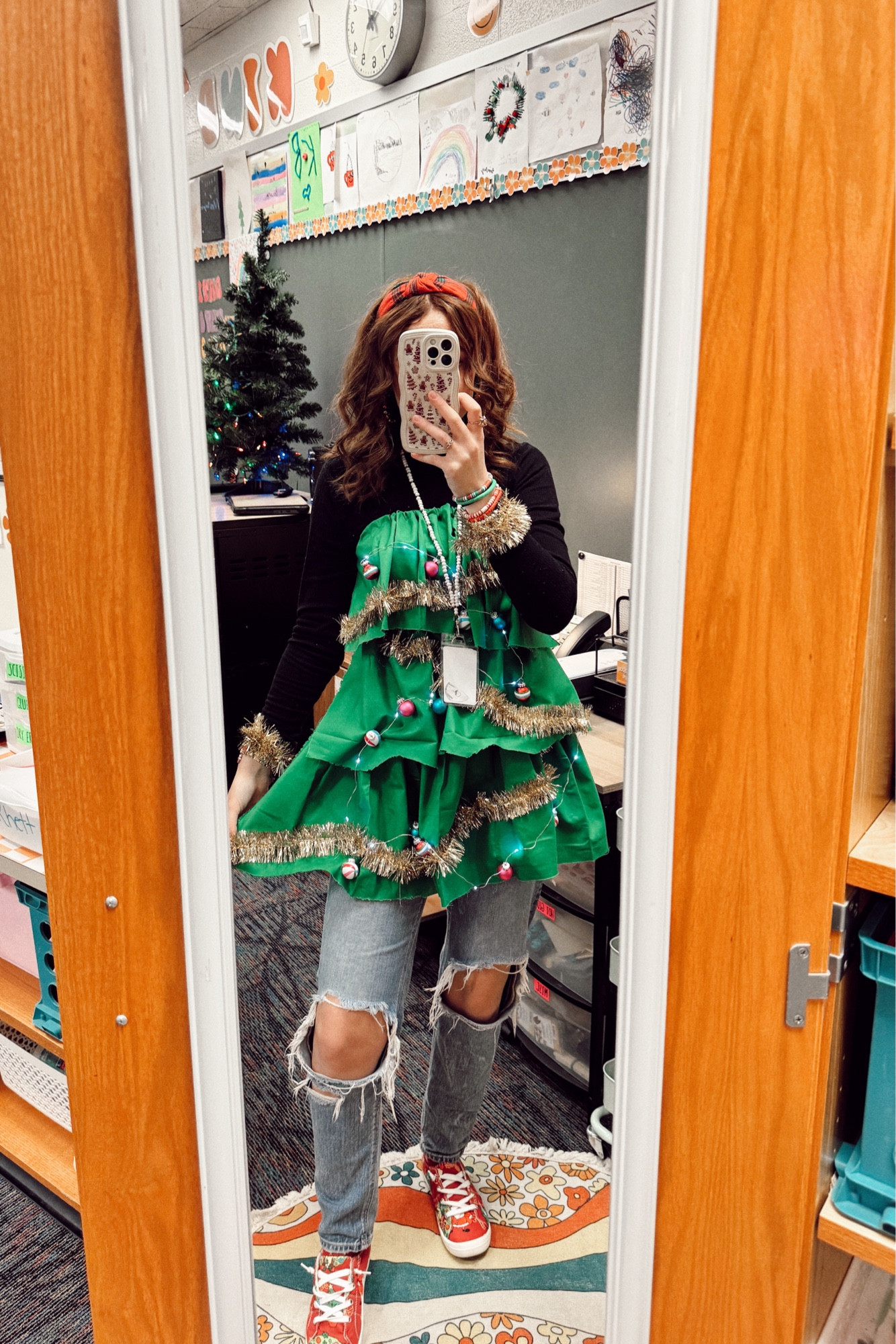 Home made Christmas tree outfit for Christmas tree day at school!

#LTKHoliday #LTKWorkwear #LTKSeasonal