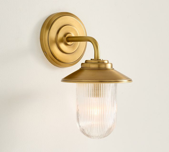 Cooper Outdoor Ribbed Glass Sconce (11") | Pottery Barn (US)