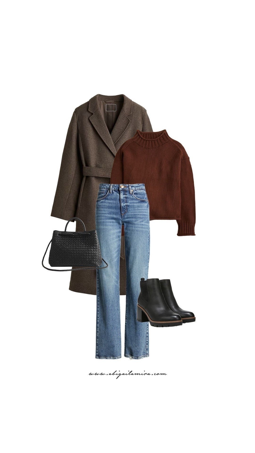 What I'm Wearing Wednesday 
November 5, 2025
This Thanksgiving outfit strikes the perfect balance between cozy and polished. A rich brown knit sweater paired with classic denim keeps the look relaxed and effortless, while the long belted coat adds warmth and sophistication. Chunky heeled boots and a woven black bag elevate the ensemble just enough, making it ideal for a holiday spent eating, hosting, and feeling comfortably put-together all day long. 

#LTKOver40 #LTKStyleTip #LTKMidsize