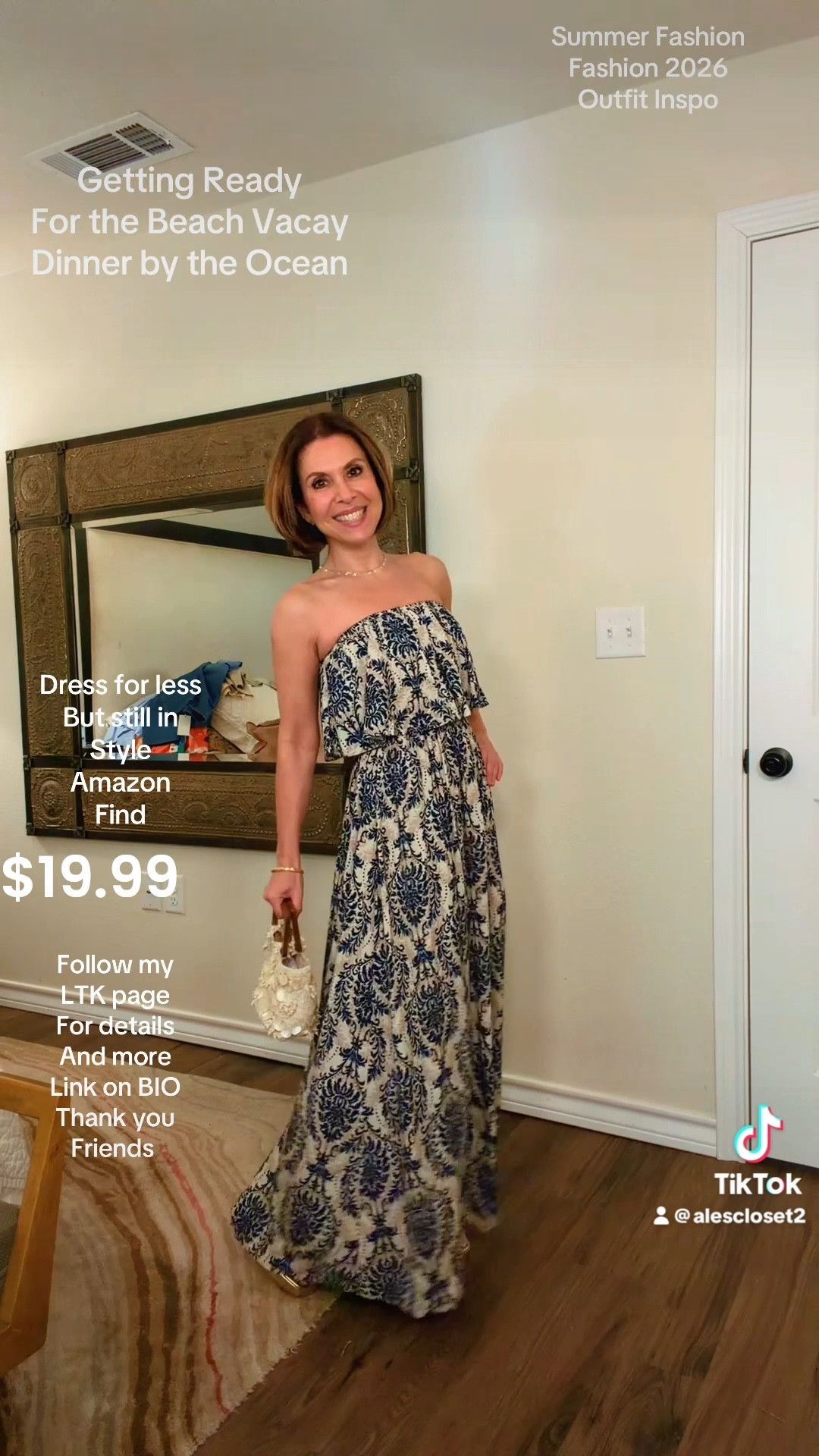 Getting ready for a beach vacay dinner by the ocean in this gorgeous dress 🌊🤍 I was honestly so impressed with this Amazon find—such a beautiful print and so easy to wear.

Wearing a size small and it fits perfectly. It’s lightweight, flattering, and one of those pieces you can throw on and instantly feel styled without trying too hard.

If you’re looking for a “dress for less” moment that still feels elevated, this is it 🙌 Linking it (and similar options) for you on my LTK!

Thank you so much for stopping by 🤍


#ltkstyle #ltkfinds #beachvacaystyle #amazonfashion #summerdress #effortlessstyle #resortwear

#LTKOver40 #LTKTravel #LTKSeasonal