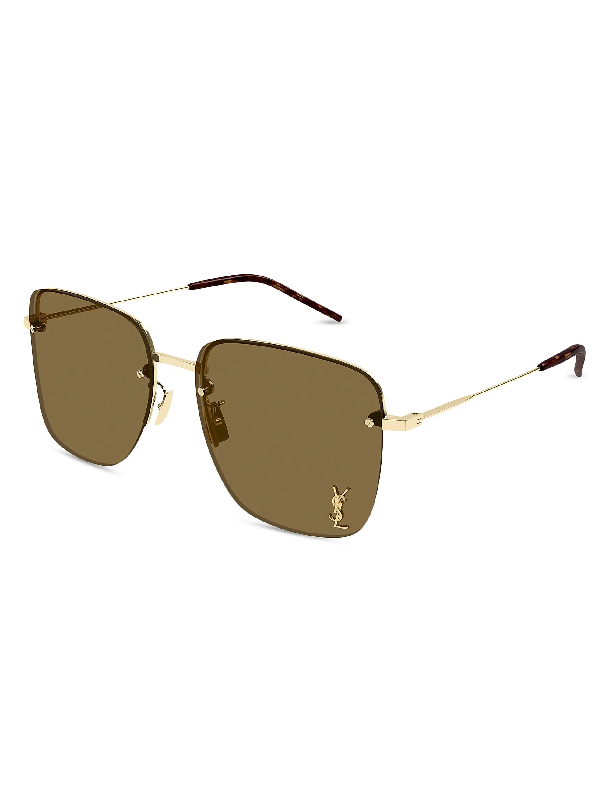 Saint Laurent Color Animation 58MM Rimless Square Sunglasses | Saks Fifth Avenue | Saks Fifth Avenue