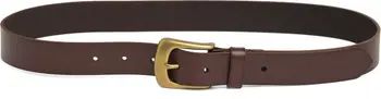Embossed Logo Leather Belt | Nordstrom Rack