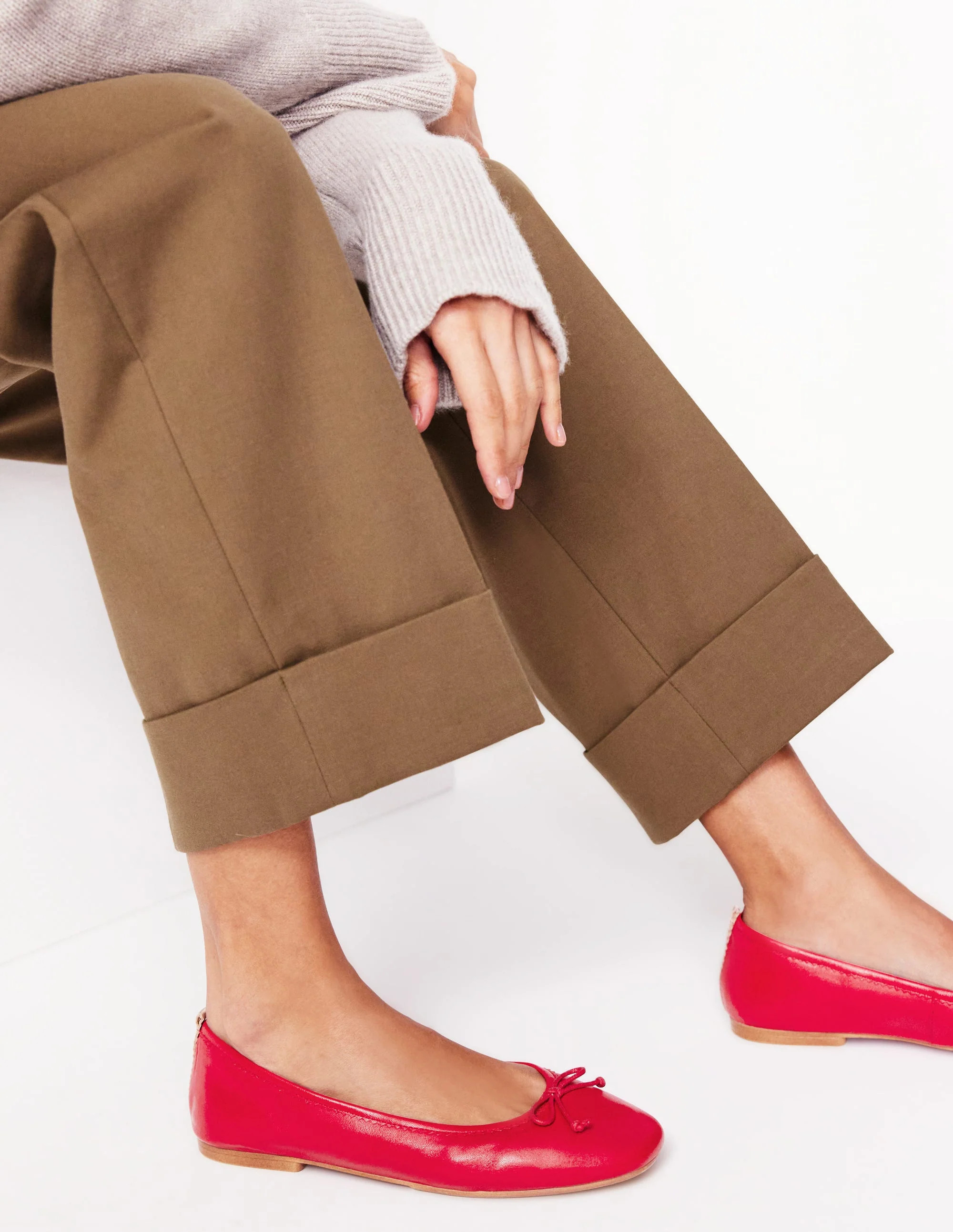 Kitty Flexi Sole Ballet Pumps-Pillarbox Red | Boden UK