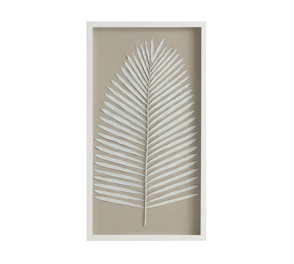 Long Palm Leaf Shadow Box Wall Art | Pottery Barn (US)