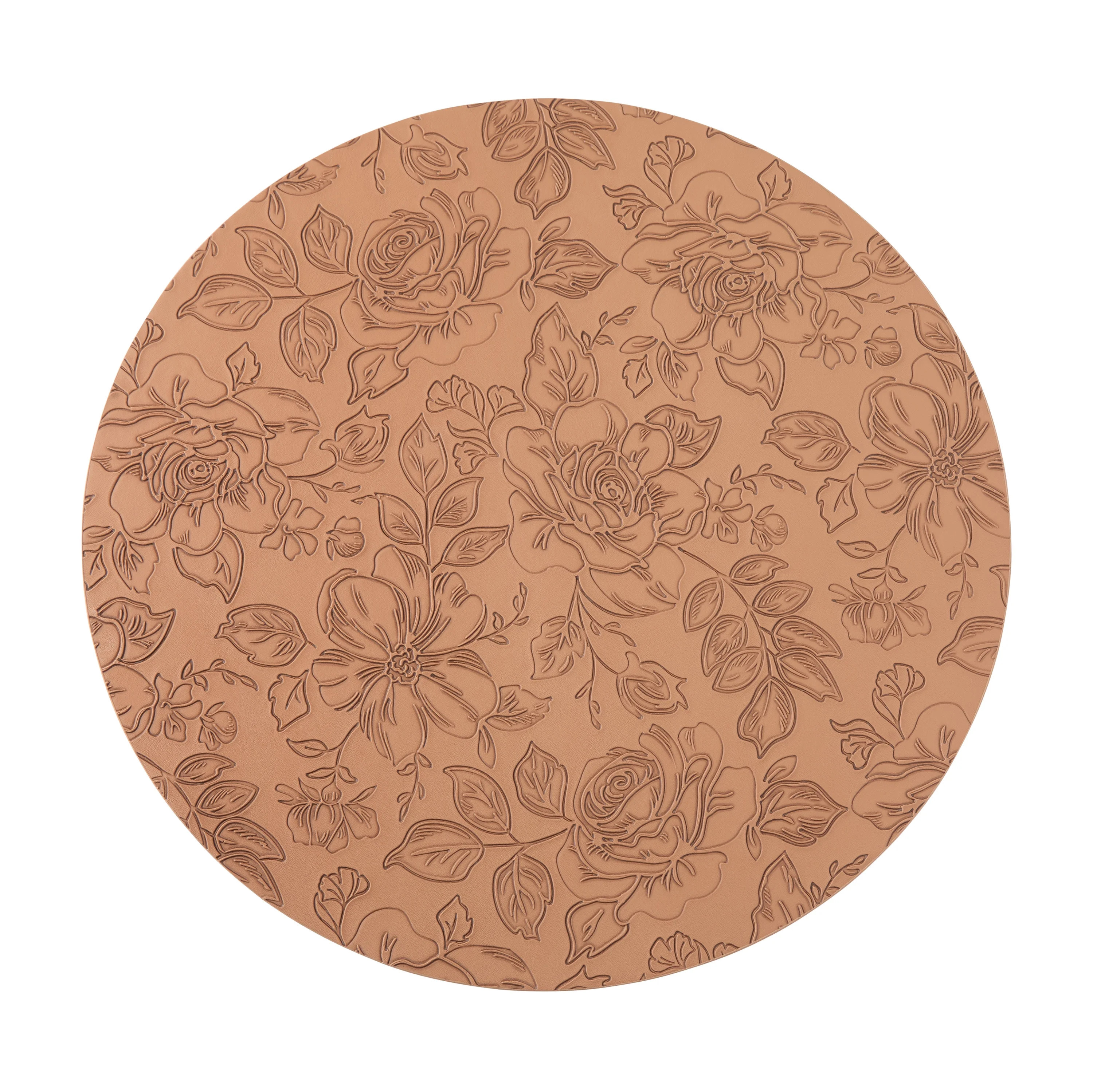 The Pioneer Woman Faux Leather Placemat, Brown, 15" Round | Walmart (US)