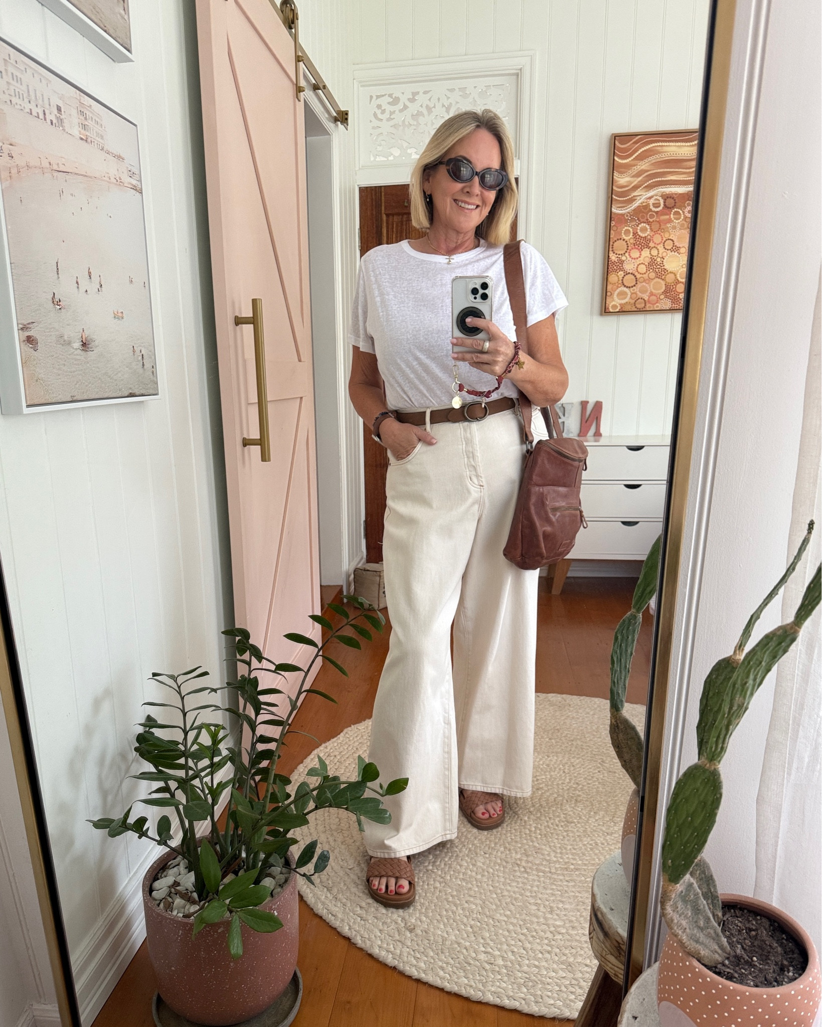 Obsessed with these jeans and tee (wearing size 32 in jeans and L in tee)

#LTKmidsize #LTKaustralia #LTKover50style