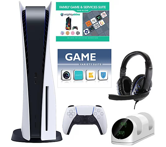 PS5 Disc Version Console w/ Accessories &2 Vouchers | QVC