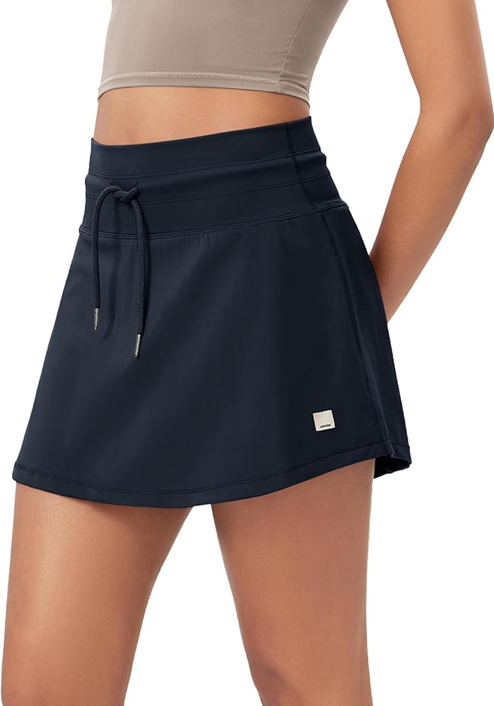 ODODOS Women's Drawstring Tie Daily Skirts Built-in Shorts Athletic Golf Tennis Skorts with Ball ... | Amazon (US)