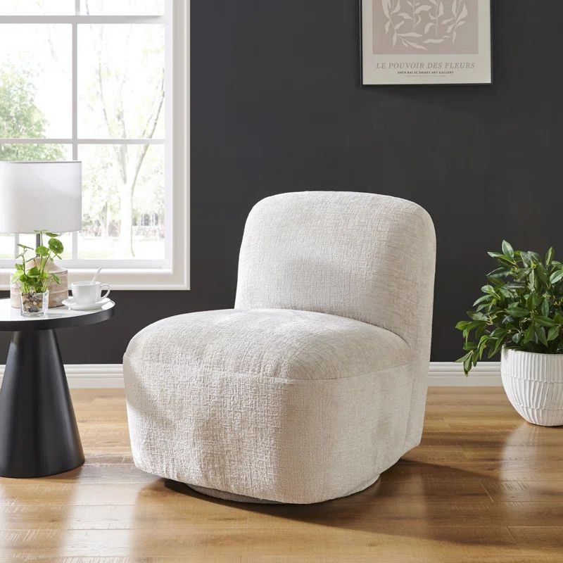 Ayelene Upholstered Swivel Slipper Chair | Wayfair North America