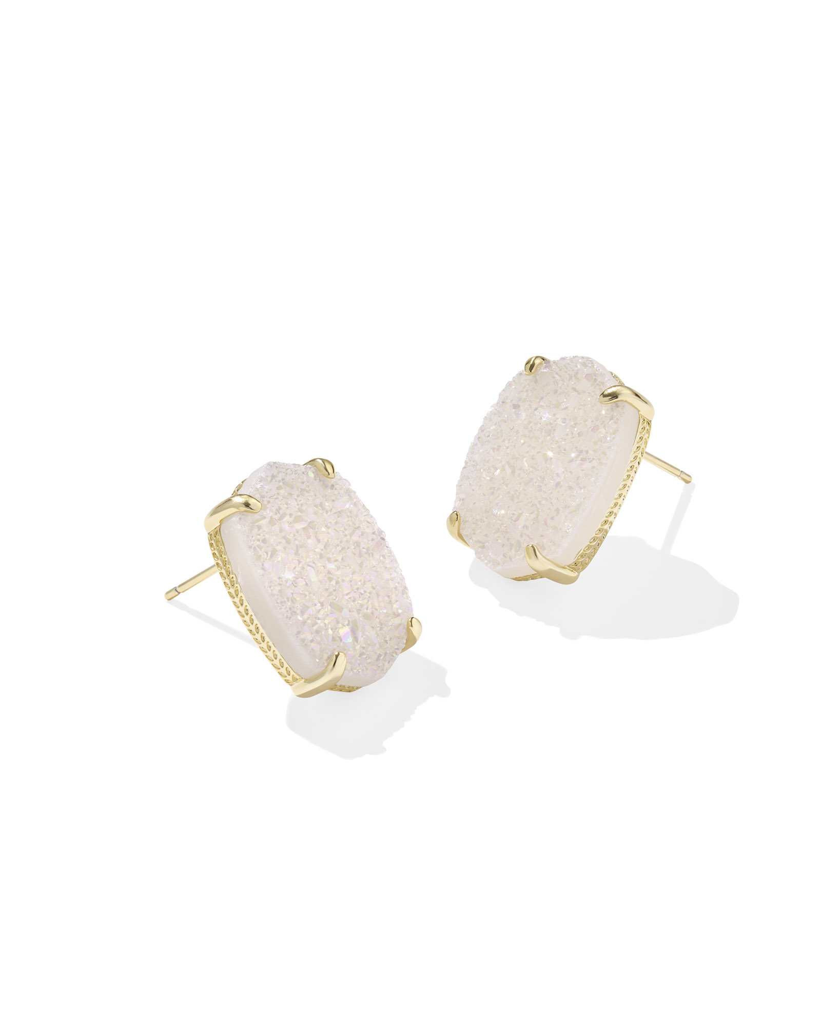 Kendra Scott Daphne Gold Large Stud Earrings in Iridescent | Drusy | Kendra Scott