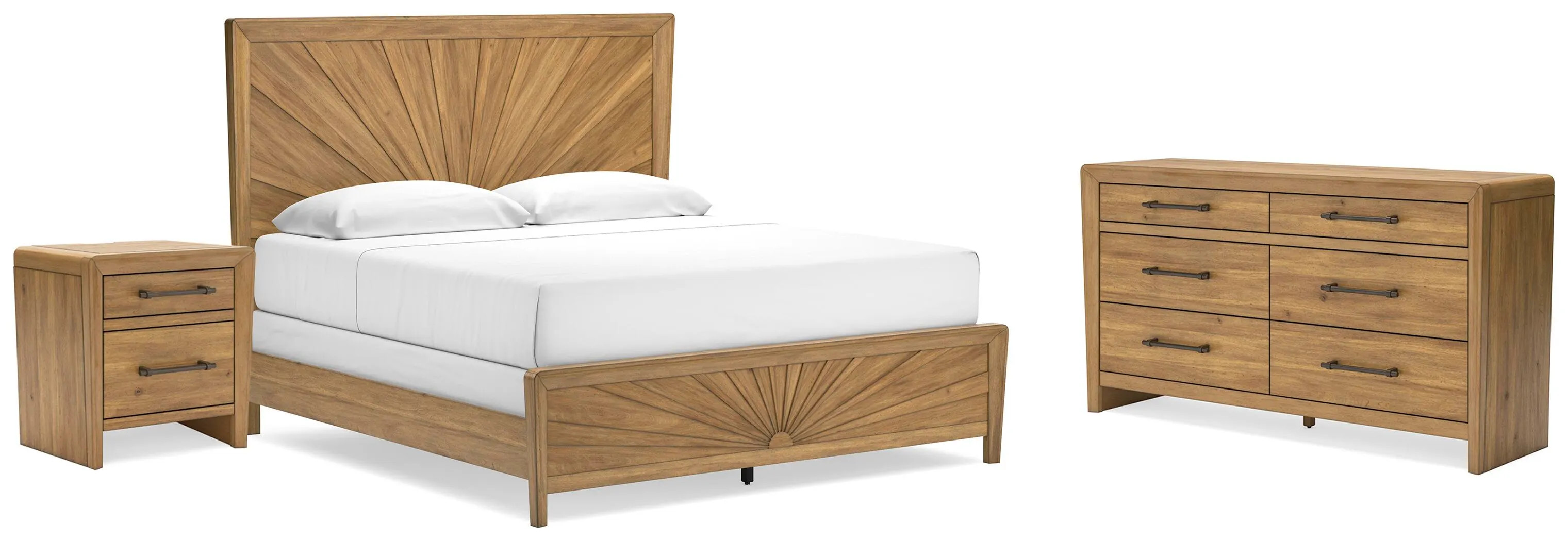 Takston King Panel Bed with Dresser and Nightstand | Ashley | Ashley
