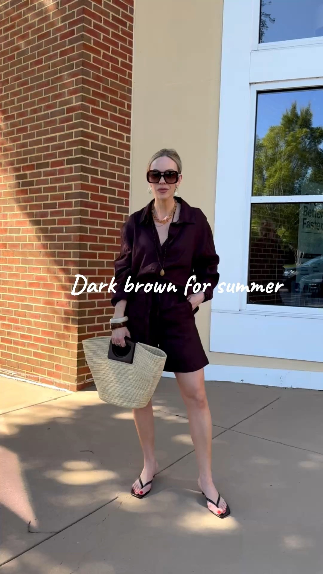 Summer vacation, beach vacation, linen set, matching set, dark brown linen, Le Tanneur straw tote bag, style over 40

#LTKSeasonal #LTKOver40 #LTKTravel