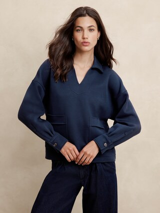 Scuba Patch Pocket Sweatshirt | Banana Republic Factory