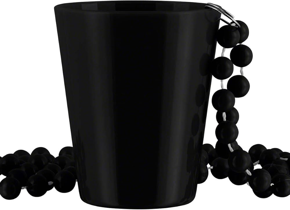 FlashingBlinkyLights Black Shot Glass Bead Necklace, NON LIGHT UP (12 pack) | Amazon (US)