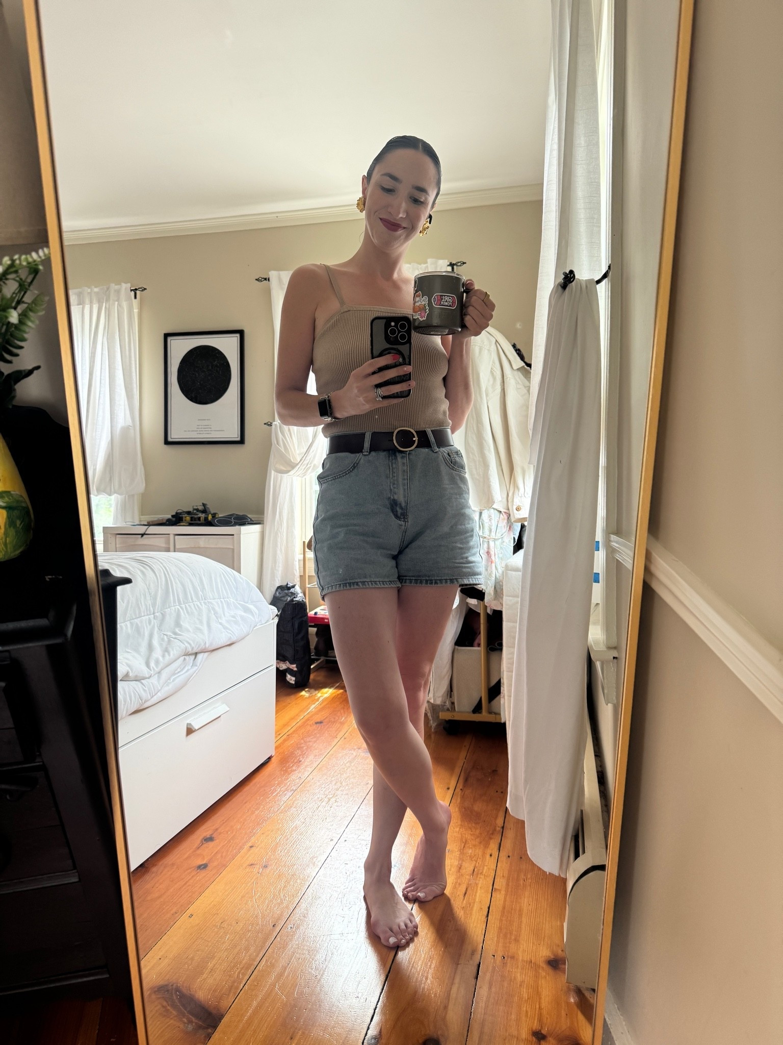 The kind of outfit I reach for over and over in the summer 🤎

A fitted knit tank + high-waisted denim shorts + a great belt = effortless. I finished it with gold jewelry, my favorite everyday bag, and (off camera) sandals. Comfortable enough for coffee runs, cute enough for brunch.

Everything is linked!

Classic summer staples you’ll wear on repeat—neutral basics, flattering denim, timeless accessories, and elevated everyday pieces.

summer outfit • Amazon shorts • everyday outfit • casual chic • French inspired style • neutral outfit • capsule wardrobe • coffee run outfit • timeless style • elevated basics • denim shorts outfit • summer capsule

#LTKStyle #LTKFinds #SummerStyle #CapsuleWardrobe #NeutralStyle

#LTKgrwm #LTKootd #LTKmorningroutine