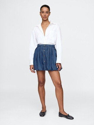 Denim Bubble Mini Skirt | Gap (US)