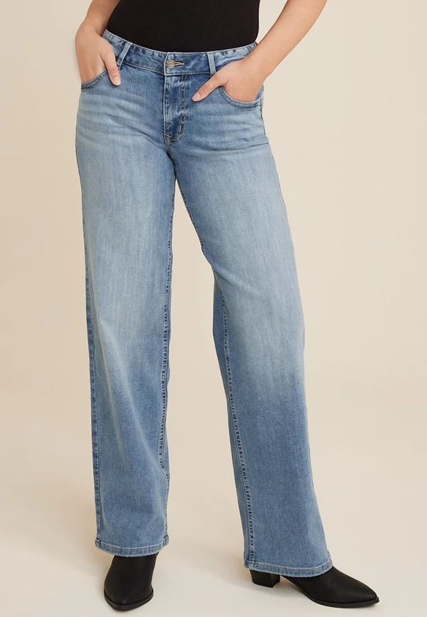 m jeans by maurices™ Classic Mid Rise Wide Leg Jean | Maurices