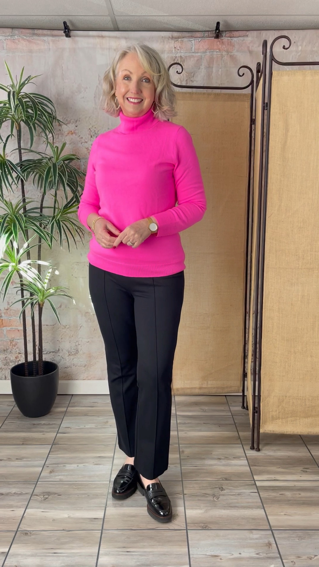 Another bright pink look that is perfect for this time of year! This pink cashmere turtleneck sweater is so soft and comfortable. 

#LTKHoliday #LTKstyletip #LTKSeasonal
