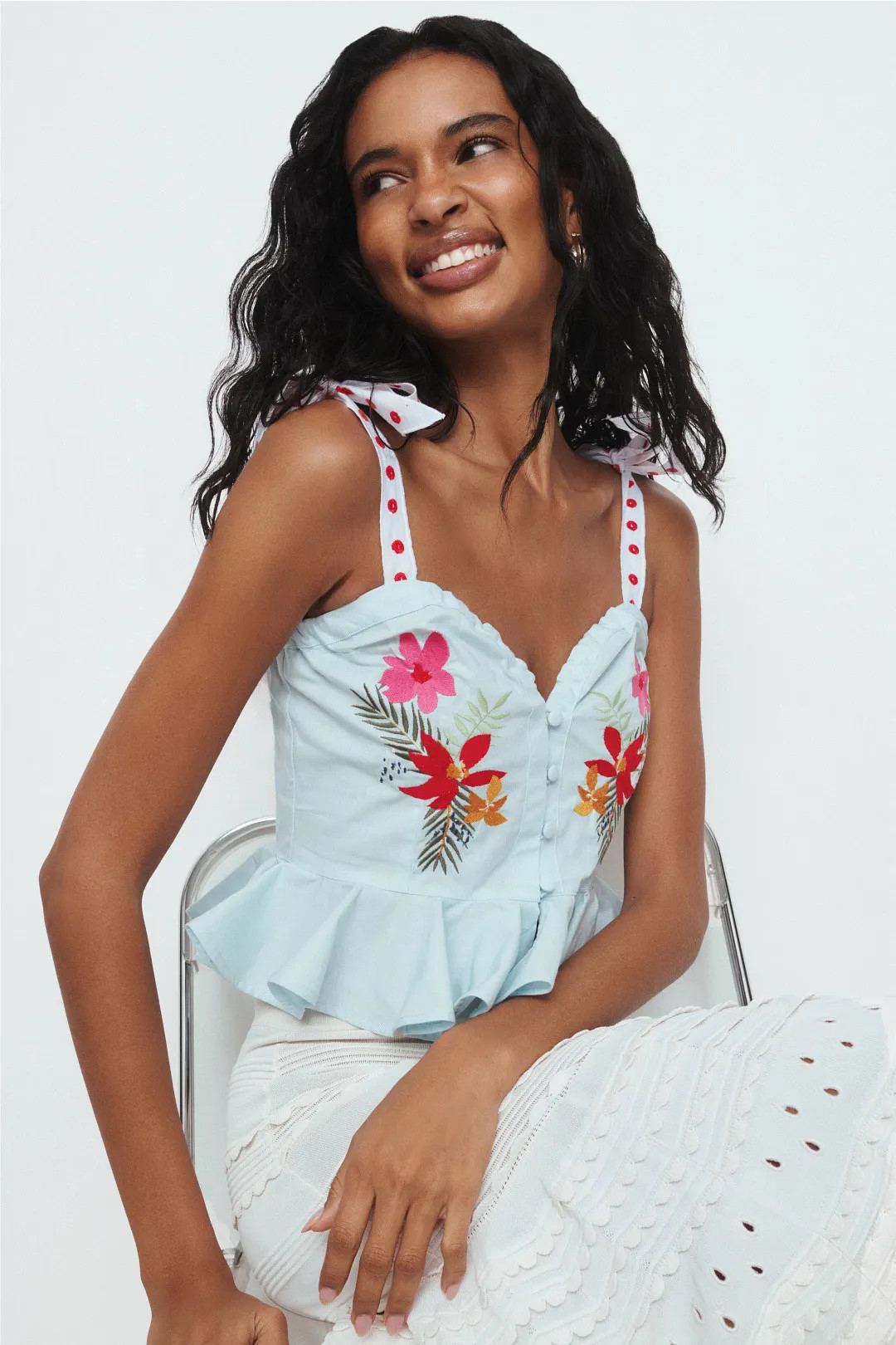 Talca Floral Embroidered Top | Rent the Runway