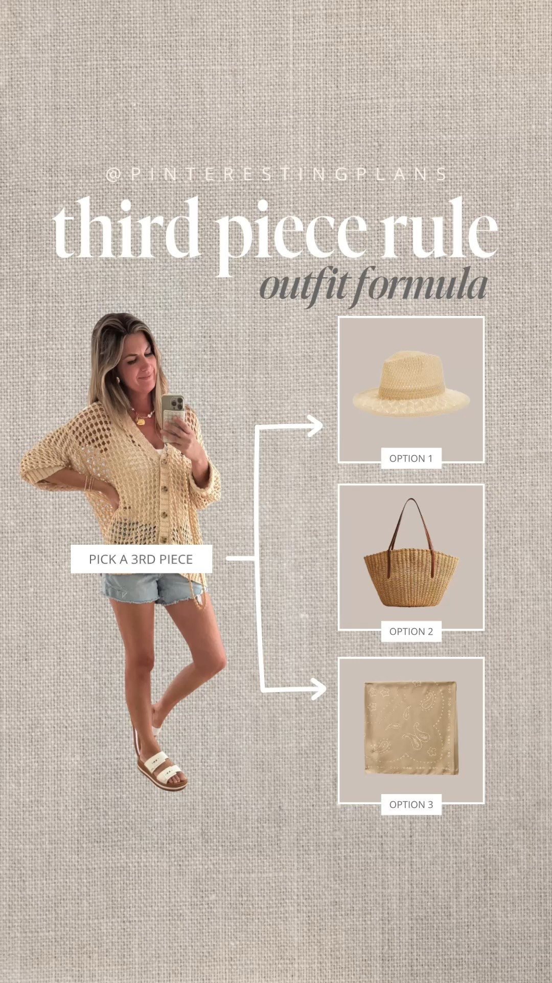 Complete this summer outfit with a third piece option! Wearing XS in the oversized cardigan.

Details on the blog: https://pinterestingplans.com/the-third-piece-rule/

#LTKStyleTip #LTKSaleAlert #LTKFindsUnder100