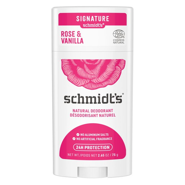 Schmidt's Aluminum Free Natural Deodorant Rose & Vanilla, 2.65 oz | Walmart (US)