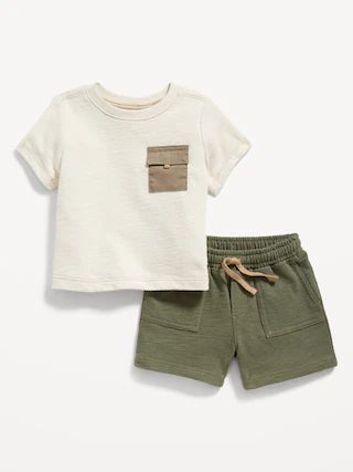 Textured Pocket T-Shirt and Pull-On Shorts Set for Baby | Old Navy (US)