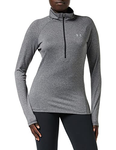Under Armour womens Tech ½ Zip Long-Sleeve Pullover , Carbon Heather (090)/Metallic Silver , X-Small | Amazon (US)