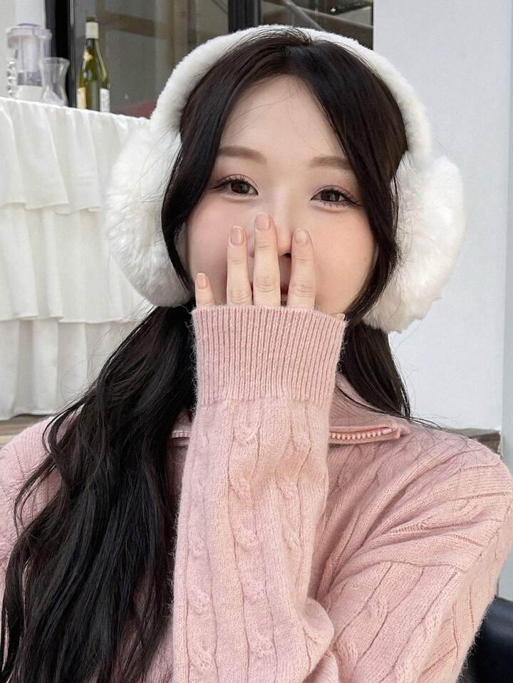 DAZY Solid Color Fluffy Ear Muffs | SHEIN