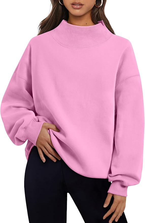 Trendy Queen Womens Oversized Sweatshirts Turtleneck Pullover Long Sleeve Hoodies Tops Fall Fashi... | Amazon (US)