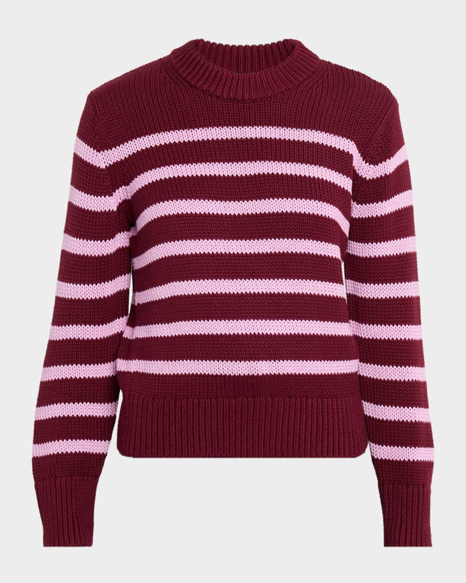 Alise Stripe Crewneck Sweater | Neiman Marcus