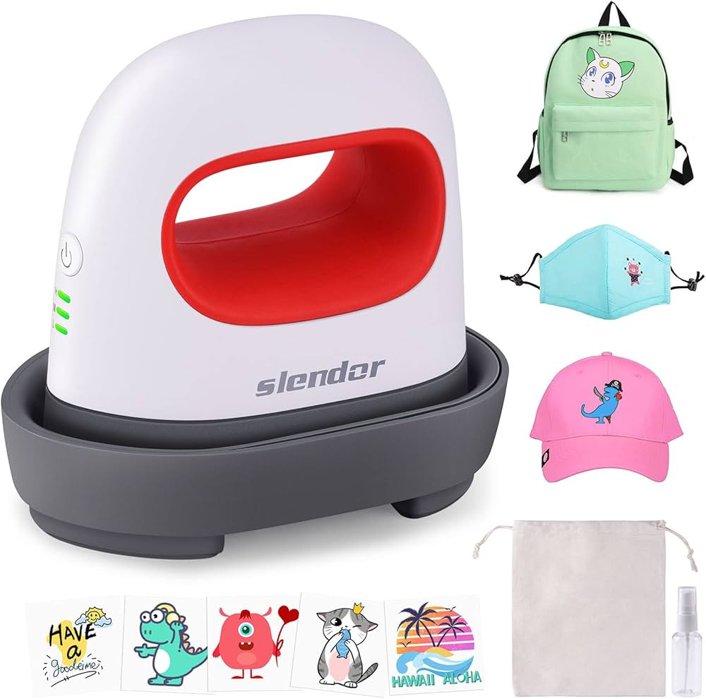 Slendor Mini Heat Press Machine for T Shirts Shoes, 4.17" x 2.44" Small Vinyl Printing Machine Po... | Amazon (US)