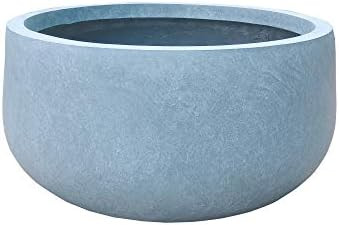 Kante RC0051B-C60611 Lightweight Concrete Outdoor Round Bowl Planter, Slate Gray | Amazon (CA)