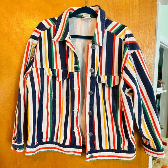Lucy and Yak Callaway trucker jacket Brighton stripe medium | Poshmark
