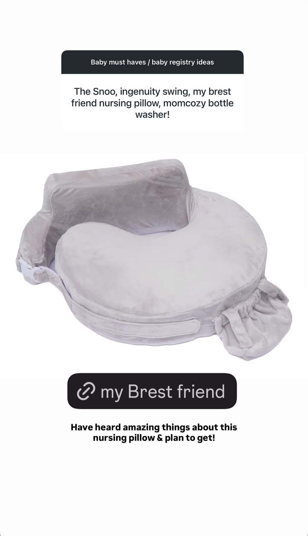 Baby Rec — Super Deluxe Nursing Pillow

Have heard amazing things about this nursing pillow & plan to get!

#LTKBaby #LTKBump #LTKmomlife