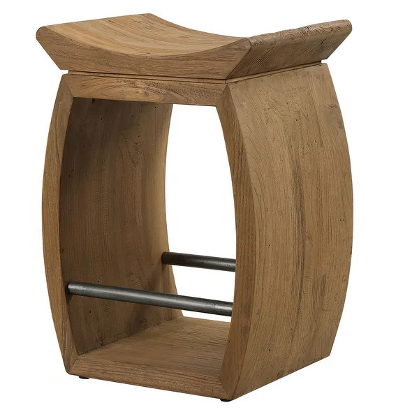 Uttermost Connor Modern Wood Counter Stool | Bed Bath & Beyond