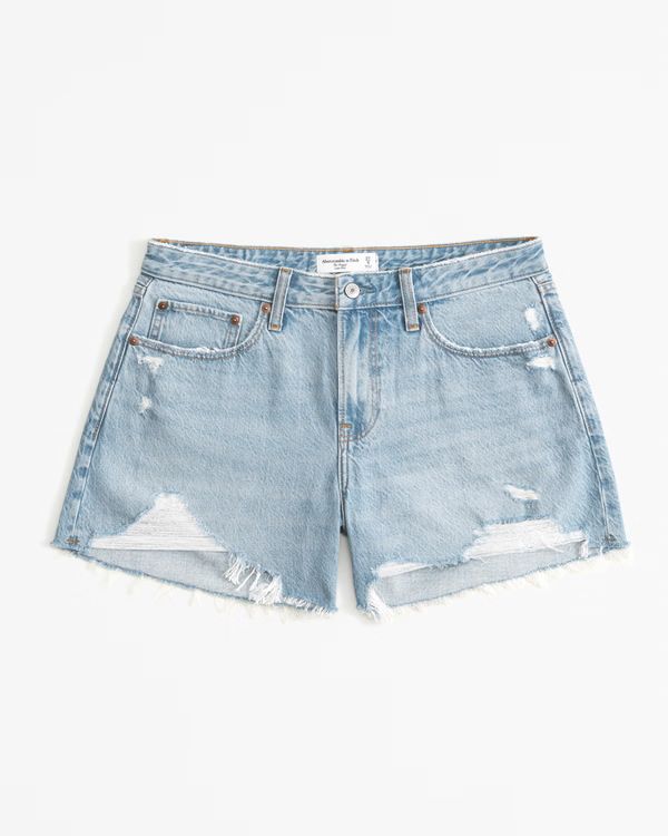 Curve Love Low Rise Baggy Short | Abercrombie & Fitch (US)